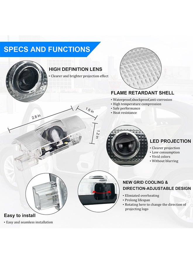 Ocean 2 Pack LED Car Door Logo Light Courtesy Projector Laser Welcome Lights - Image 3