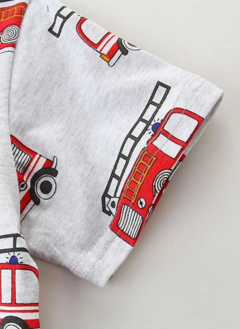 يونيكي White Conversational Printed Round Neck Cotton T-shirt