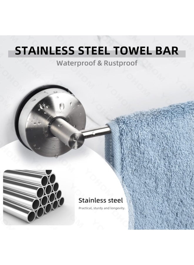 Bluejw Towel Bar Suction Hand Towel Rack for Bathroom Stainless Steel Kitchen Towel Rail Holder Storage Hanger No Drilling Towel Bar Brushed Finish,22 inches - Image 4