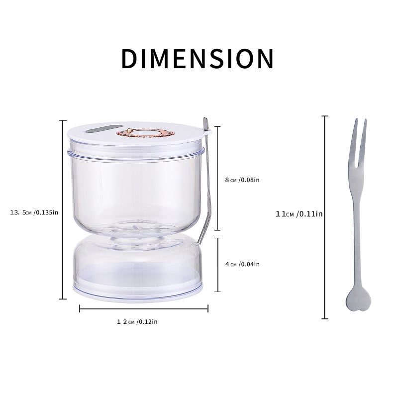 Pickle Jar With Strainer: 800Ml White Transparent Sealed Container - Efficient Wet Dry Separation Pickle Juice Separator for Home Kitchen Culinary Enthusiasts - Image 3