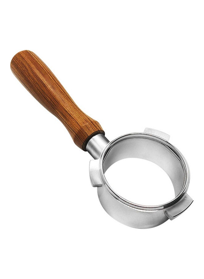 Alyashmac 54mm Stainless Steel Coffee Machine Bottomless Filter Holder Portafilter Branch Wooden Handle Professional Coffee Accessory Compatible with Breville 8 Series Coffee Machines multicolour 24*4*8.5cm - Image 1