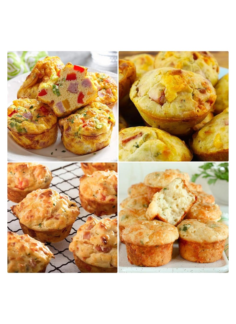 Silicone Muffin Pan - Muffin Tins Nonstick 12 cup, Silicone Cupcake Pan Nonstick Silicone Molds Great for Making Muffin Cakes, Bread, Tart - BPA Free Baking Accessory - Image 4