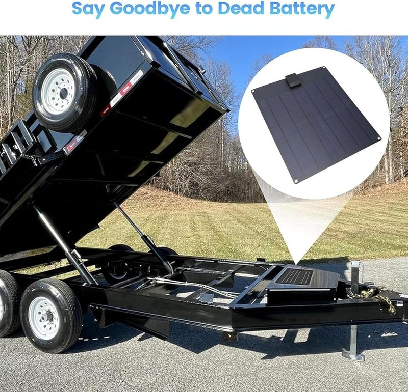 35W Solar Panel Car Battery Charger Waterproof Portable Kit For RV Tractor Boat - Image 4