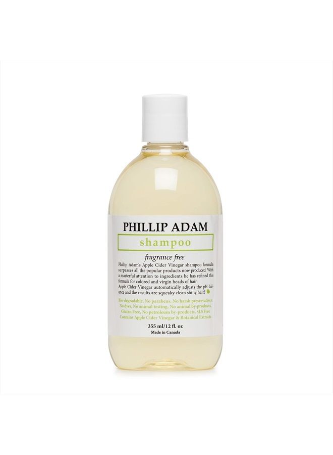 PHILLIP ADAM شامبو خالي من العطور - خالي من الكبريتات وخالي من البارابين - يوازن درجة الحموضة للشعر وفروة الرأس - 12 أونصة - Image 1