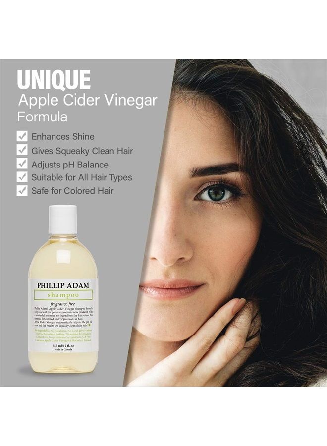 PHILLIP ADAM شامبو خالي من العطور - خالي من الكبريتات وخالي من البارابين - يوازن درجة الحموضة للشعر وفروة الرأس - 12 أونصة - Image 3
