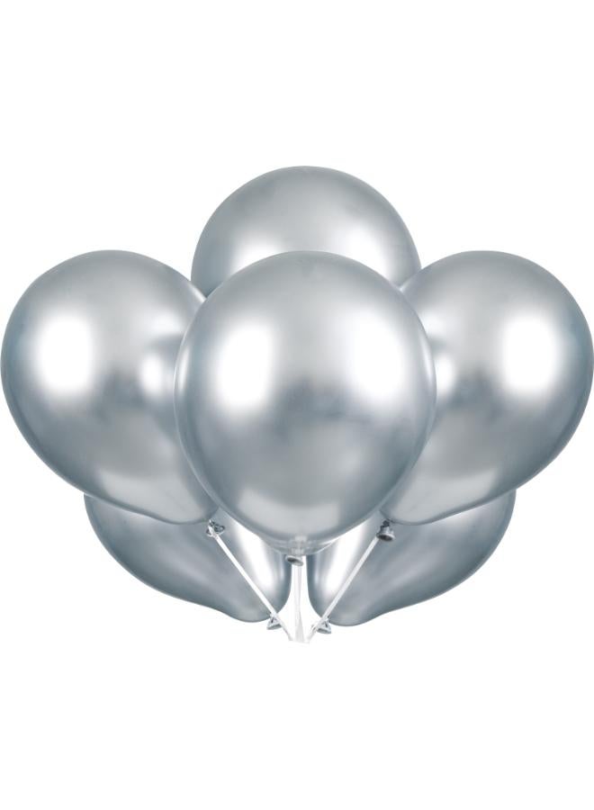 Unique Platinum Latex Balloon Silver - Image 1