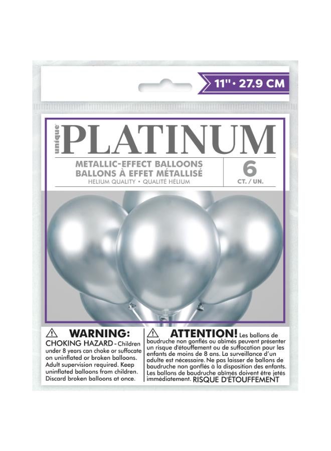 Unique Platinum Latex Balloon Silver - Image 3