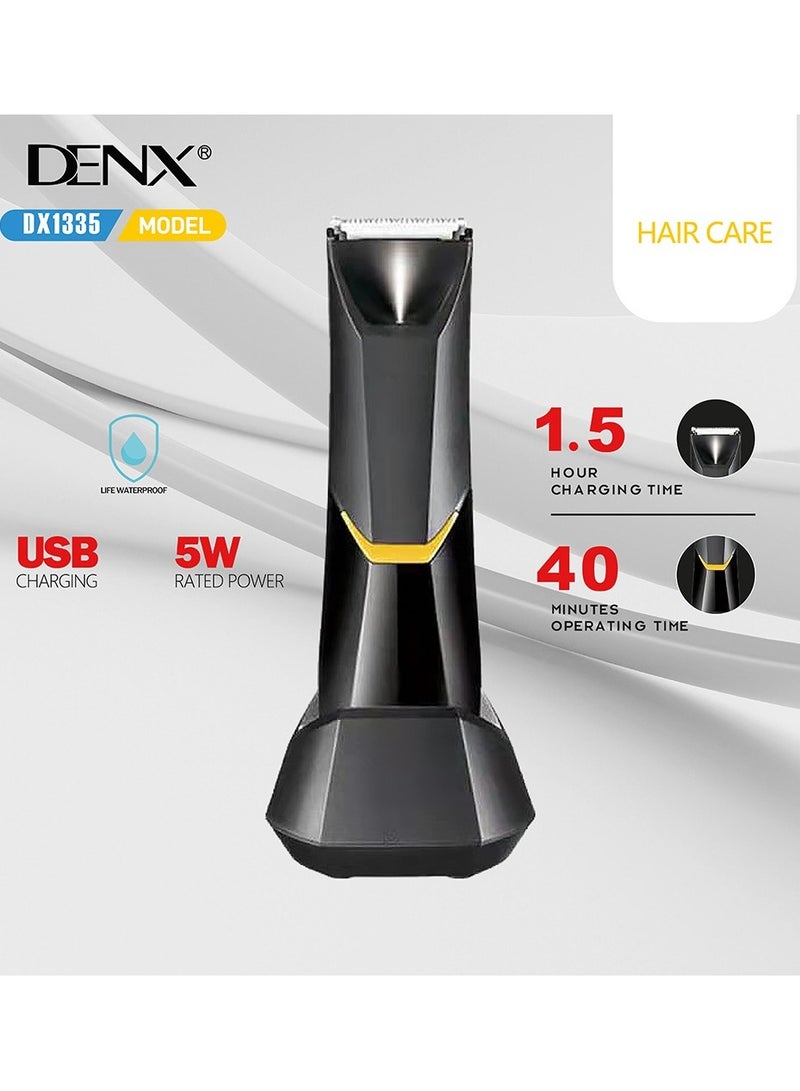 Denx Waterproof electric hair trimmer  With LED light, USB fast charging and ceramic blade heads. - Image 2