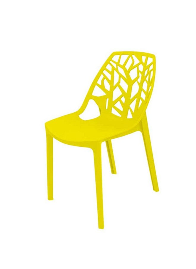 JILPHAR FURNITURE Stackable Yellow Plastic Dining Chair 