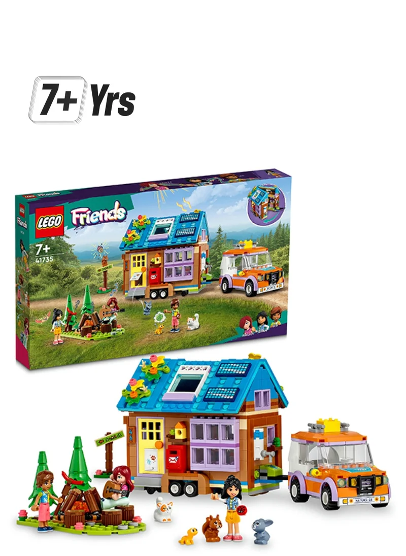 LEGO Friends Mobile Tiny House 41735 Building Toy Set; A Gift For Kids Aged 7+; With 3 Mini-Dolls And 4 Animal Characters; Kids Get Creative With This Play Camping Set (785 Pieces)