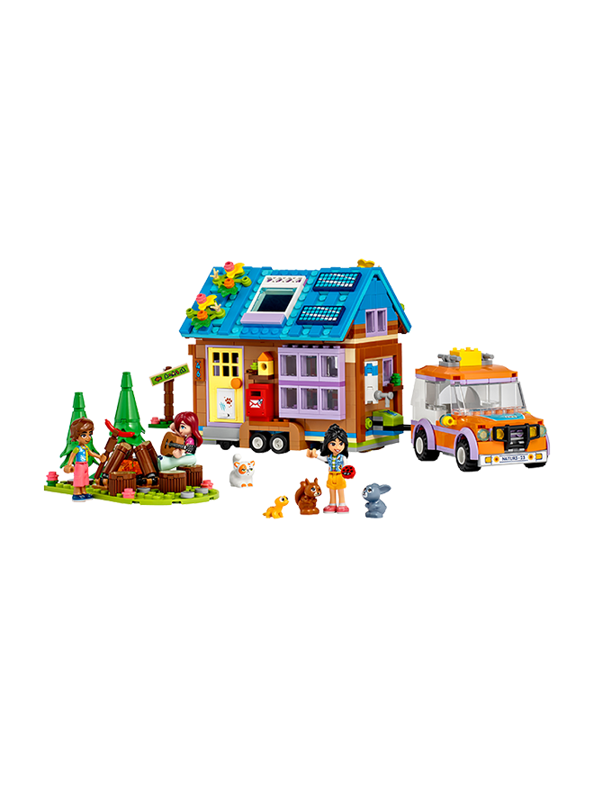 LEGO Friends Mobile Tiny House 41735 Building Toy Set; A Gift For Kids Aged 7+; With 3 Mini-Dolls And 4 Animal Characters; Kids Get Creative With This Play Camping Set (785 Pieces)