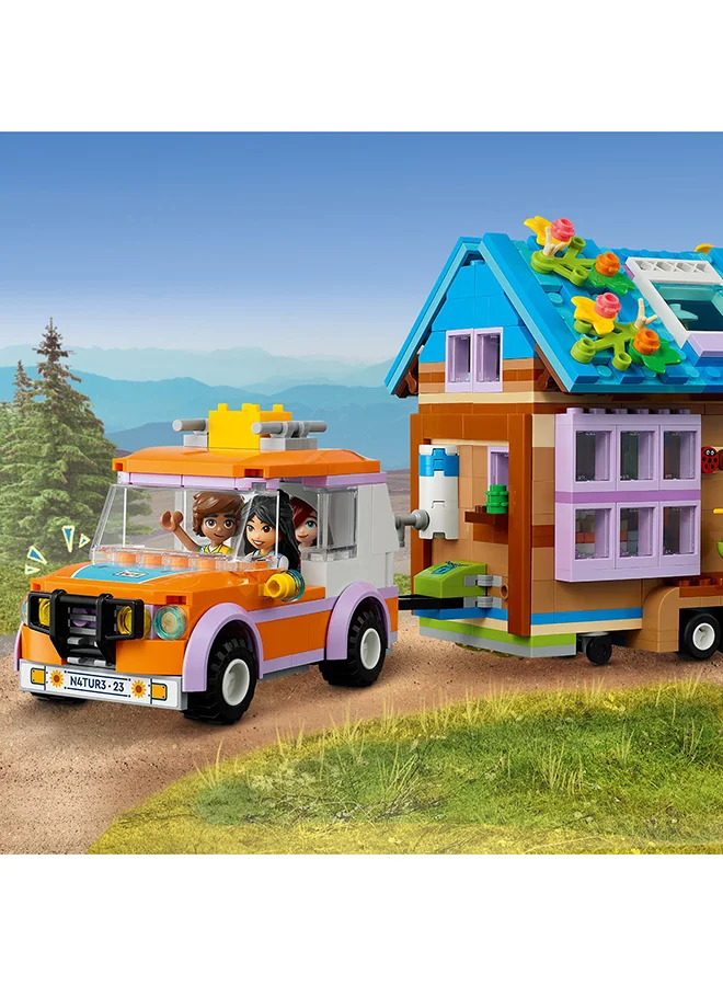 LEGO Friends Mobile Tiny House 41735 Building Toy Set; A Gift For Kids Aged 7+; With 3 Mini-Dolls And 4 Animal Characters; Kids Get Creative With This Play Camping Set (785 Pieces)