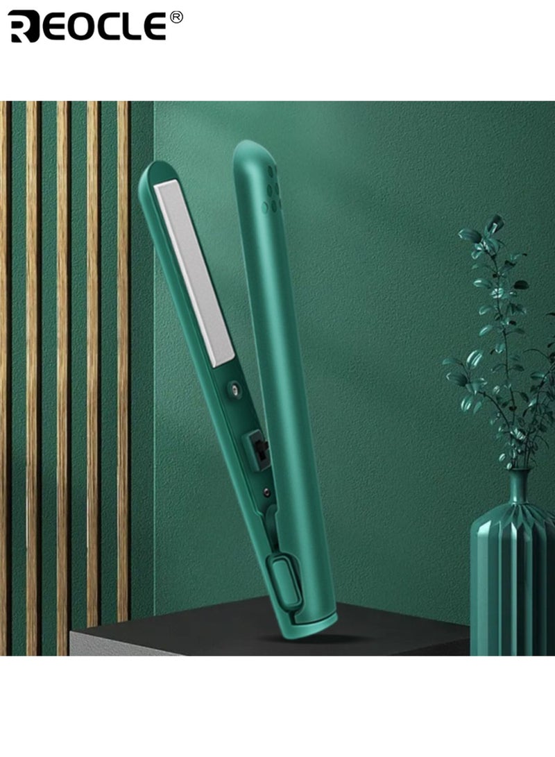 REOCLE 2-in-1 Mini USB Hair Straightener & Curler Portable Hair Straightener for Straightening & Curling Fast Heating Hair Styler for Travel & Home Use - Image 1