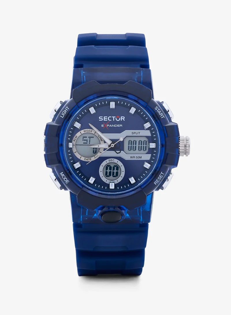 Sector EX-46 collection Men's Blue Plastic watch - R3251242506