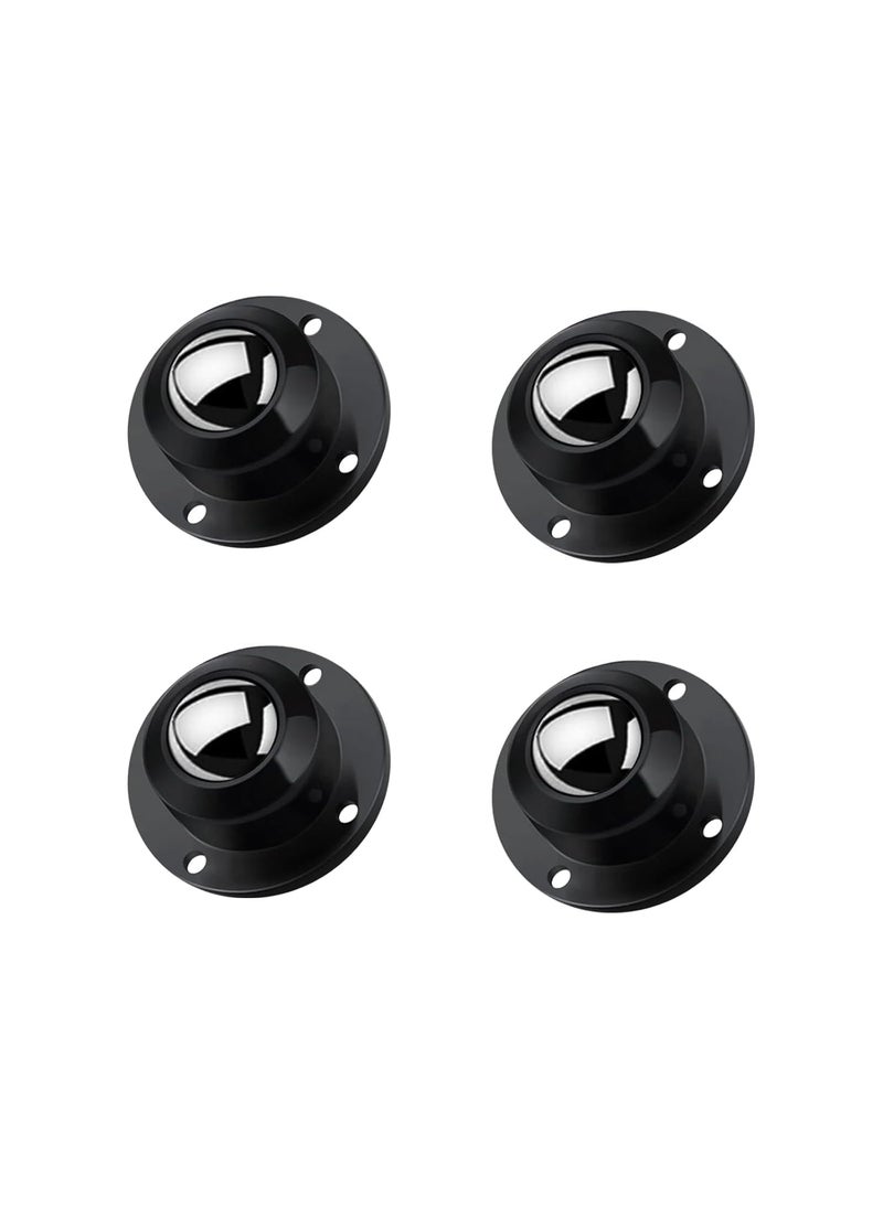 AERROW QUICK Arrow quick 4pcs Self Adhesive Caster Wheel Universal 360 Wheels for Furniture Moving Heavy Duty Caster Wheels 200Kg Loading Capacity 4 Pack Appliance Slider Black  - Image 1