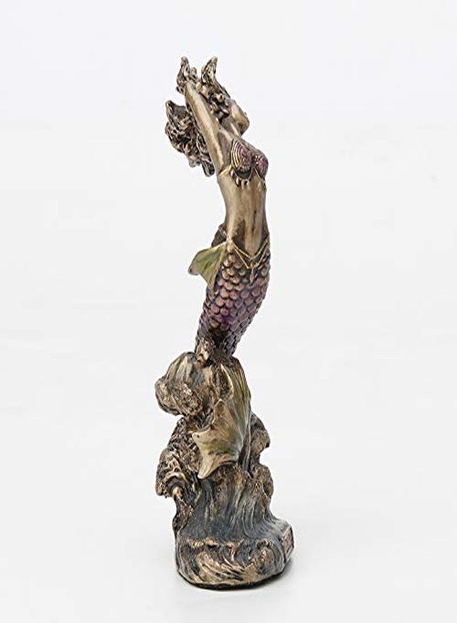 فيرونيز ديزاين تمثال من تصميم فيرونيز، بطول 3.5 بوصة، ييمايا سانتيريا أوريشا، أم الجميع وإلهة المحيط، مصنوع من الراتنج المصبوب ومطلي يدويًا بلمسة نهائية برونزية عتيقة، قطعة ديكور منزلي - Image 5