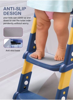 BAYBEE Aura Baby Potty Seat With Ladder For Western Toilets Kids Toilet Potty Training Seat For Baby With Handle Cushion Kids Potty Chair Kids Potty Seat For Baby Kids 2 To 5 Years Boys Girls Yellow  - Image 4