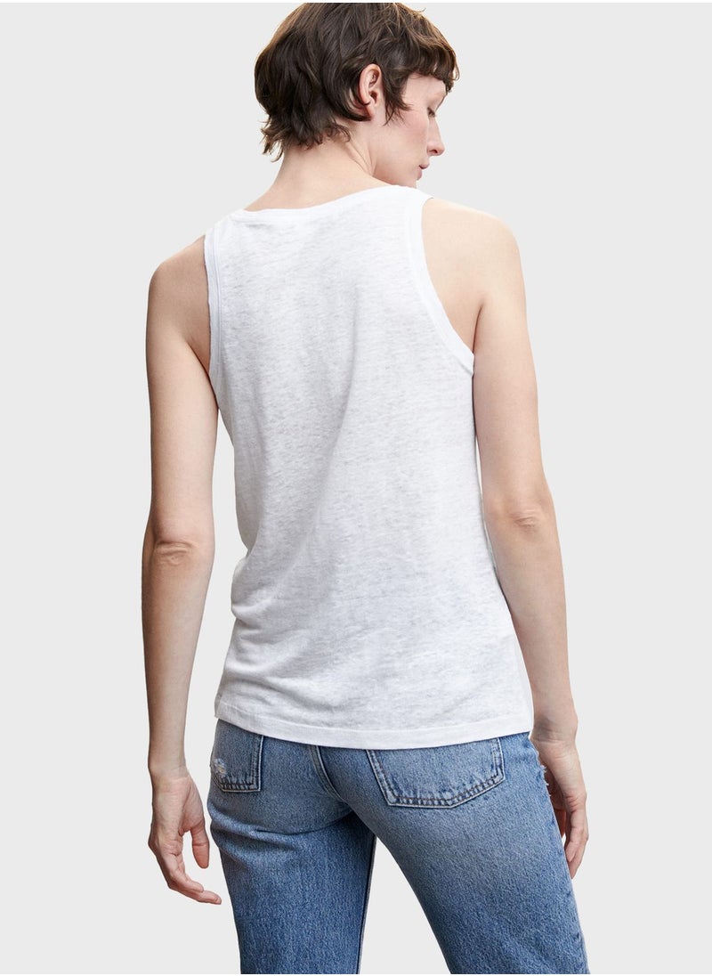 MANGO - Solid Tank Top - Image 1