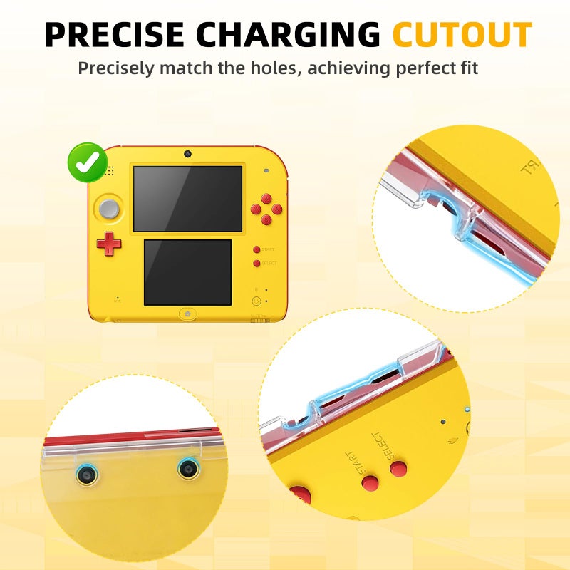 KEUYE Shell Compatible with 2DS, Clear Plastic Screen Hard Protector Case Comaptible with 2DS Accessories - Image 3