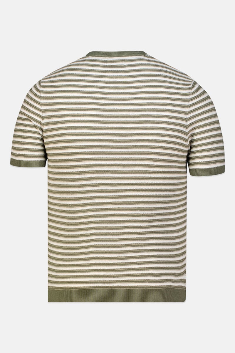 Threadbare Men Crew Neck Short Sleeve Stripe T-Shirt, Multicolor - Image 2