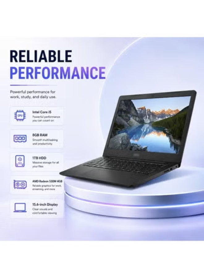 Everyday Performance Laptop 15.6 Inch Display, Intel Core i5 Processor, 8GB RAM, 1TB HDD, AMD Radeon 530M 4GB Graphics, Backpack, Wireless Mouse & Laptop Stand - Image 2
