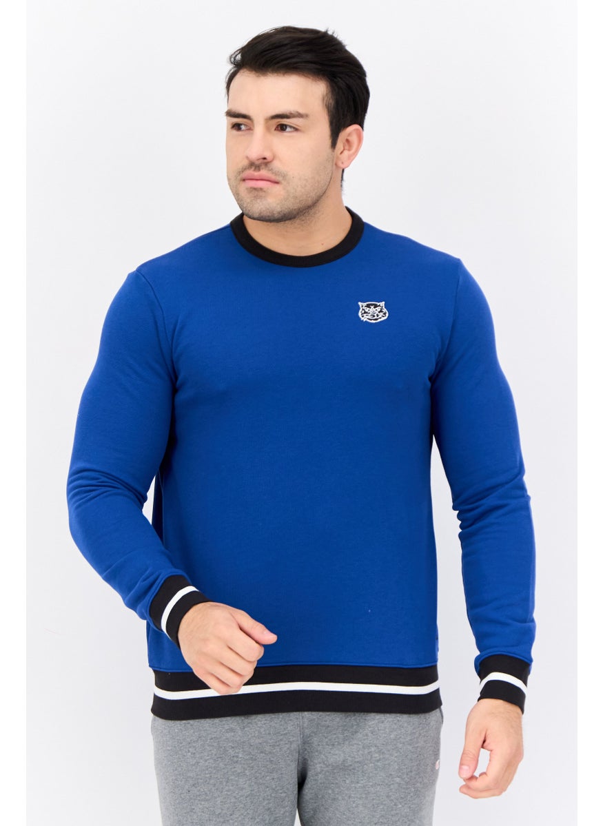PUMA Men Sportswear Fit Long Sleeve Outdoor Sweatshirts, Blue  - Image 1