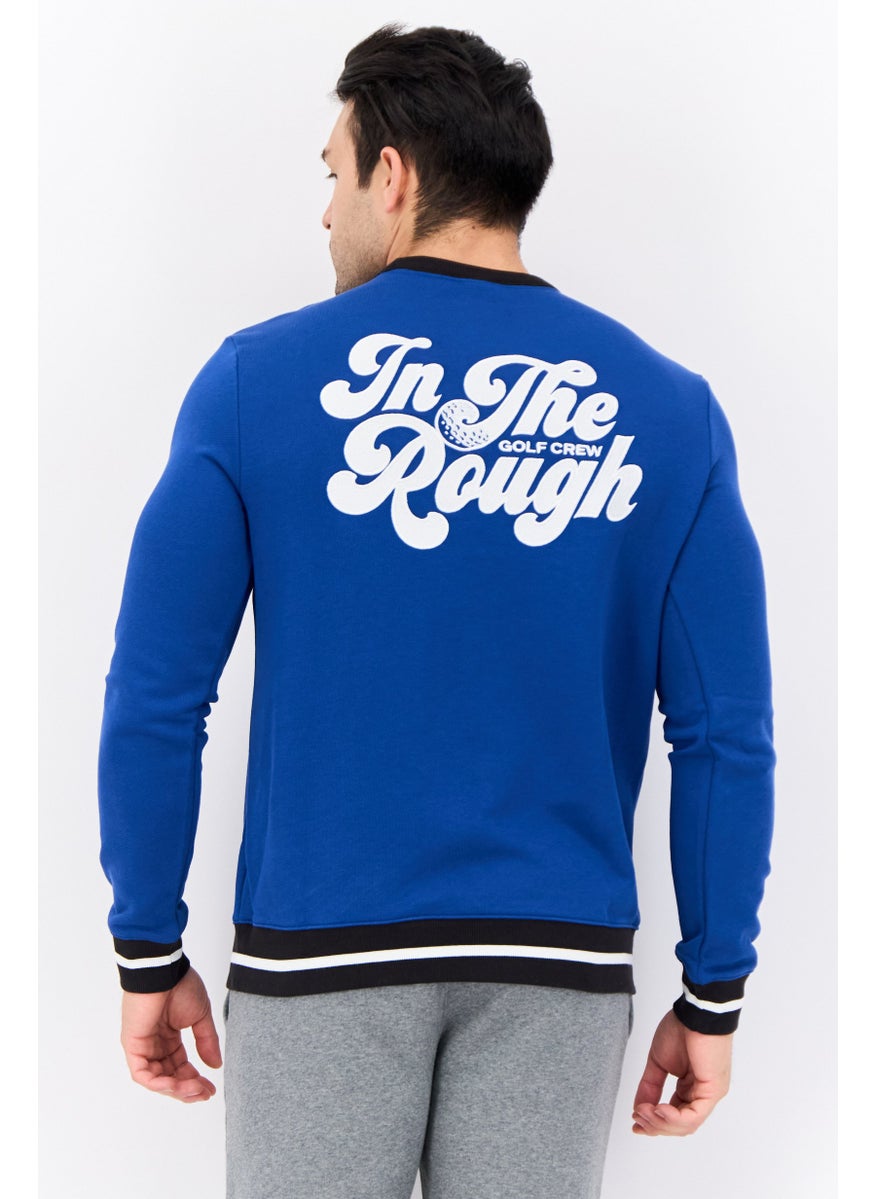 PUMA Men Sportswear Fit Long Sleeve Outdoor Sweatshirts, Blue  - Image 2