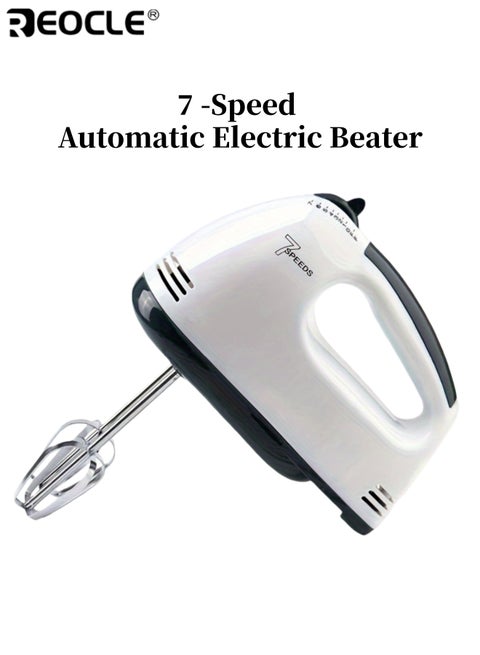 7 Speeds Automatic Electric Egg Beater with 4 Sticks Modern Kitchenware Sturdy Construction European Durable Kitchen Appliance for Home Cooking Baking