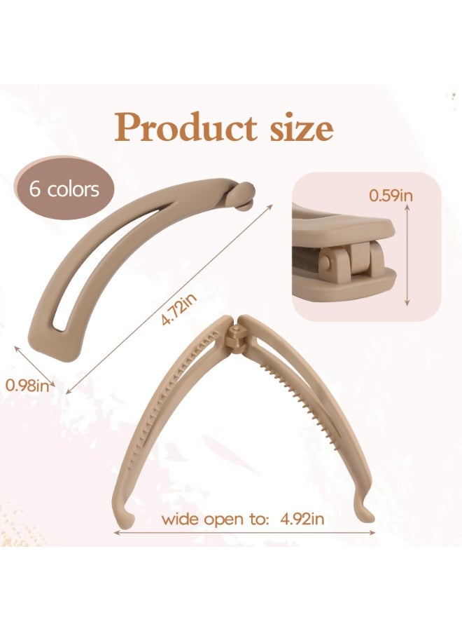 3 PCS Banana Hair Clips, Brown Banana Clips For Women Girls, Matte Cute Banana Clip, Large Claw Clips For Thick Thin Hair, Hair Clips For Ponytail Holders, Women Hair Accessories Gifts - Image 2