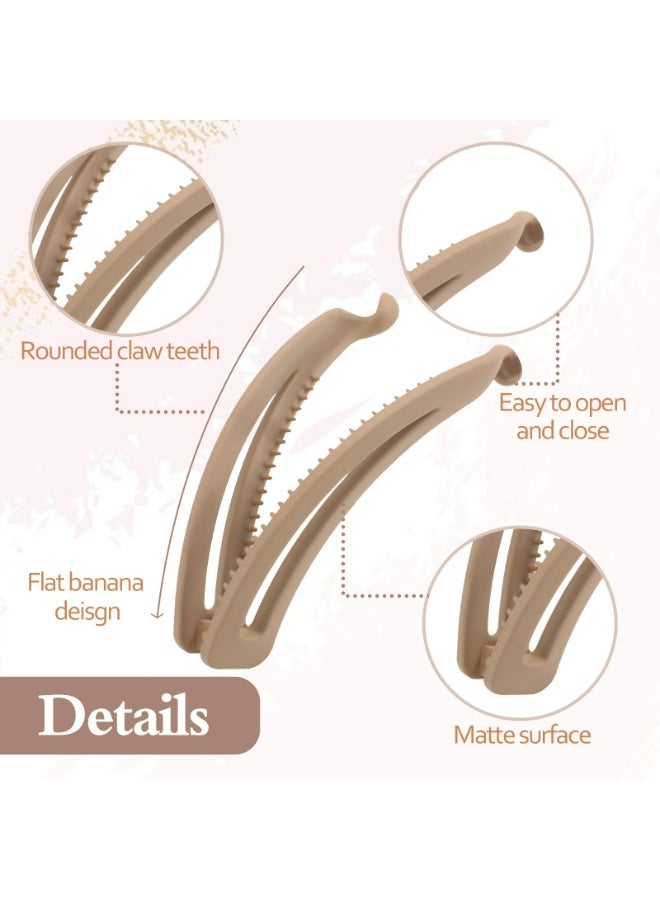 3 PCS Banana Hair Clips, Brown Banana Clips For Women Girls, Matte Cute Banana Clip, Large Claw Clips For Thick Thin Hair, Hair Clips For Ponytail Holders, Women Hair Accessories Gifts - Image 4