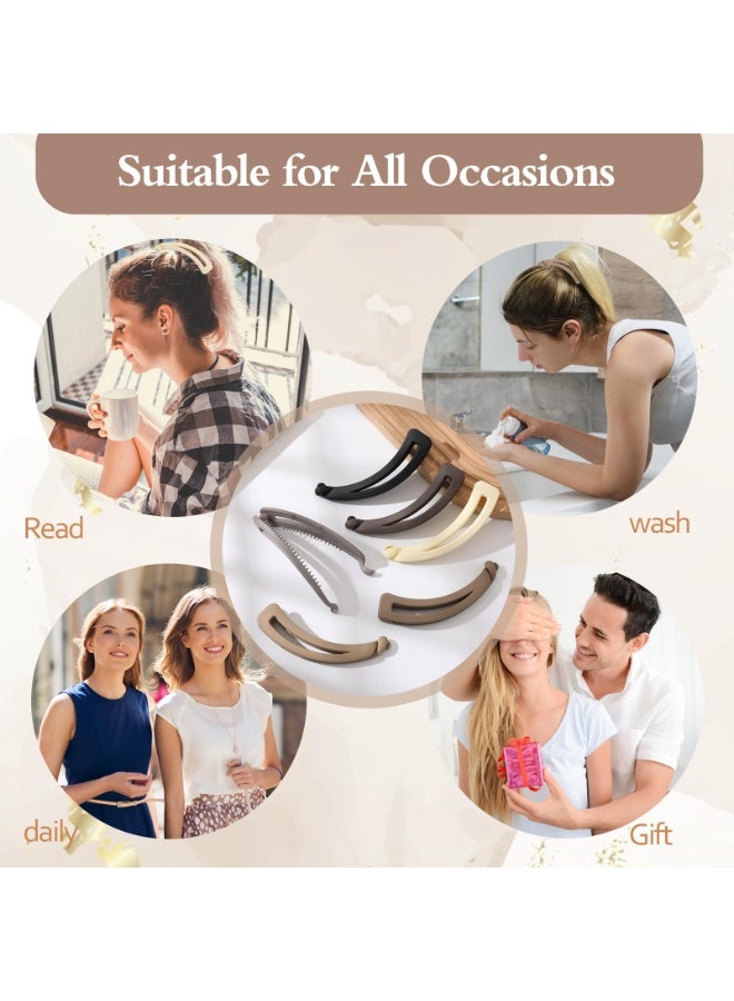 3 PCS Banana Hair Clips, Brown Banana Clips For Women Girls, Matte Cute Banana Clip, Large Claw Clips For Thick Thin Hair, Hair Clips For Ponytail Holders, Women Hair Accessories Gifts - Image 5