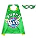 D.Q.Z DQZ SuperheroCape for Kids with Mask New Sibling Gifts for Big Brother Role Play Birthday Family Halloween Party Green - Image 2
