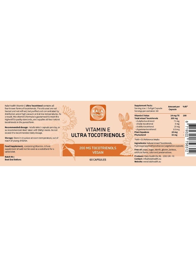 Kala Health Ultra Tocotrienol 200Mg Vitamin E Vegan - Image 2