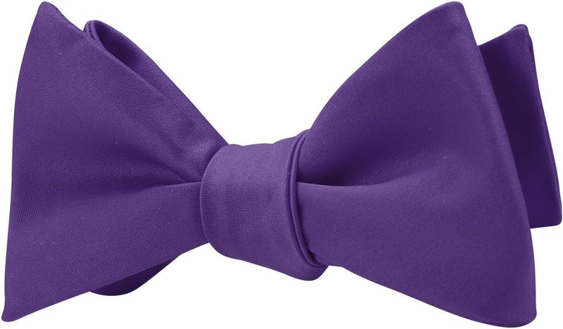 pensee Mens Solid Bowtie Woven Self Tie Bow Ties Tuxedo & Wedding Bowties - Image 3
