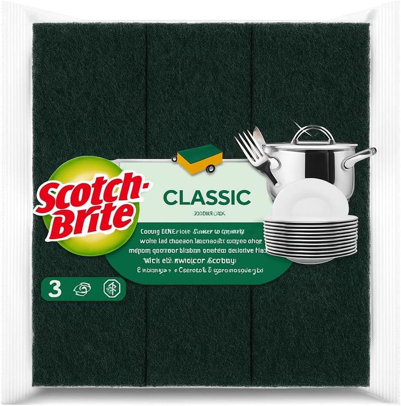 Fitto Heavy Duty Classic Nail Saver Scrub Sponge, 36 Units/Pack – Premium Cleaning Sponge for Kitchen, Bathroom, and Household Cleaning, Long-Lasting, Durable, Scratch-Free - Image 1