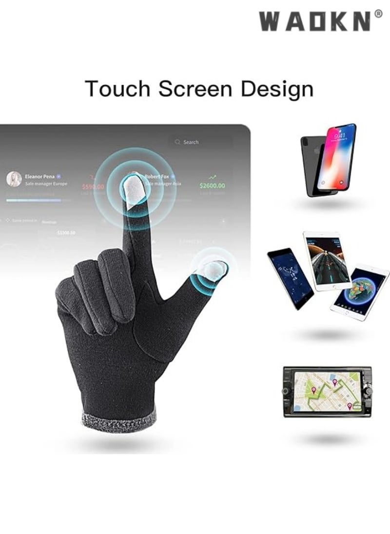 WAOKN Women's Warm Touch Screen Windproof Gloves, Thickly Lined with Fleece for Winter, Designed for Women and Girls, the Choice for Warmth and Comfort  - Image 3