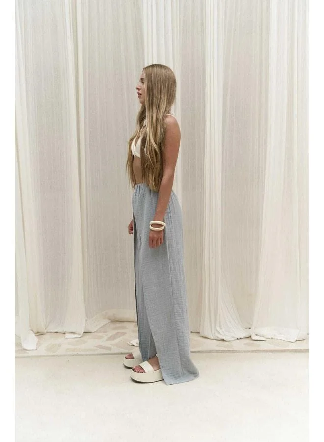 Bohemai  Bima Gray Pants with Slit Details for Women | Best Price UAE