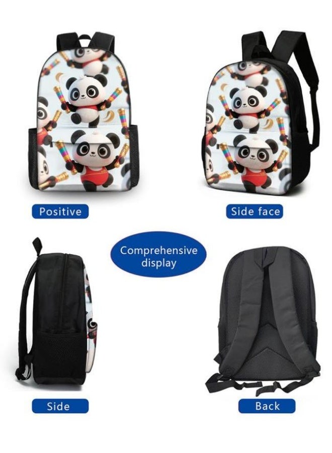 Bright Li Fire Unlock the fashion style of children's fun! Three-piece bag set, cartoon elements make children and teenagers super stylish (students, children, friends outings, mountain climbing, schooling, etc. are available) - 9 - Image 3