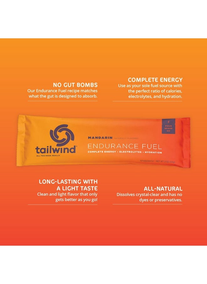 Tailwind Nutrition Endurance Fuel, Grab-And-Go Hydration Drink Mix With Electrolytes, Non-Gmo, Free Of Soy, Dairy, And Gluten, Vegan, Mandarin Orange, Pack Of 12  - Image 2