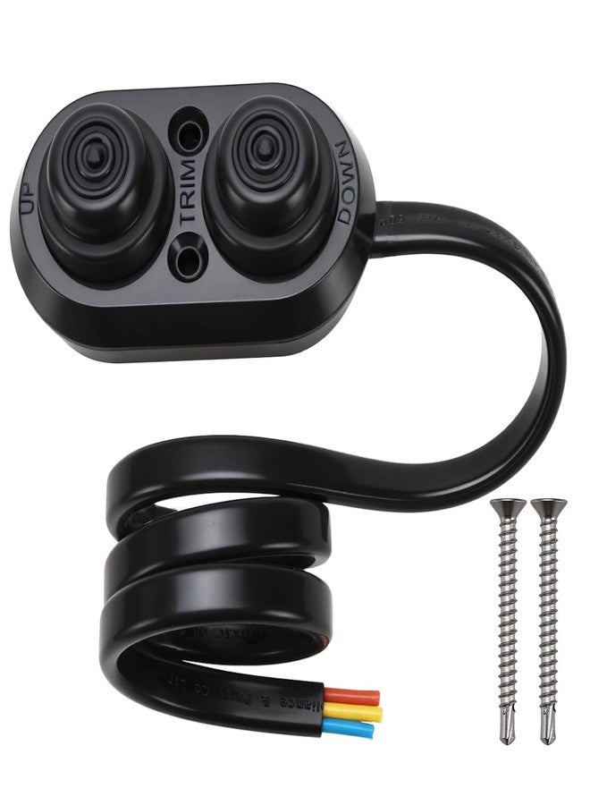Xastro Trim Switch for Boat, Tilt Trim Switch with IP67 Waterproof, Push Button Transom Suitable for Fishing Boats Yachts Ships, Black - Image 1