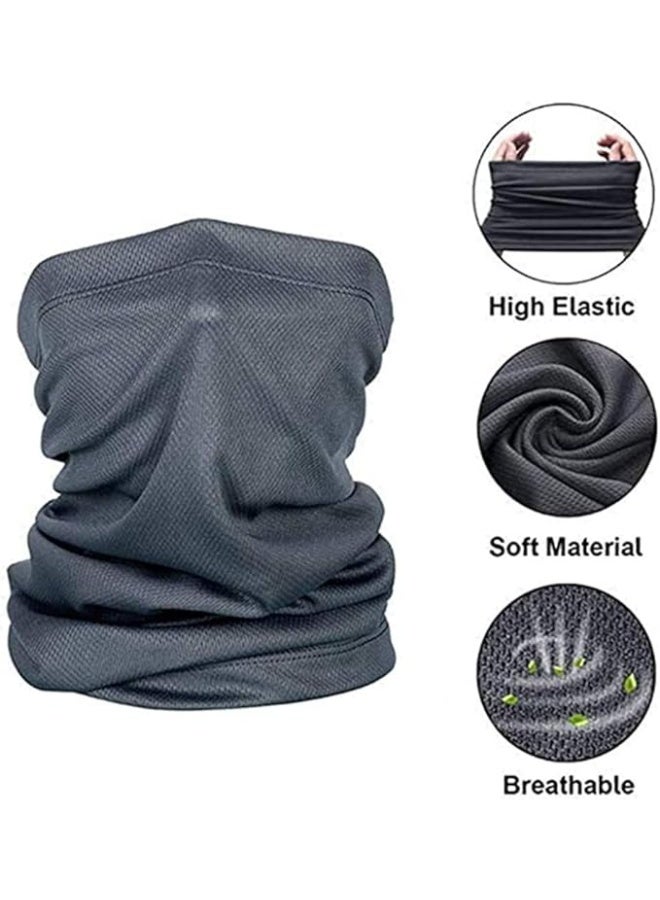 VIUAUAX 3pcs Sun UV Protection Face Bandana Kit Neck Gaiter, Reusable Washable Cloth Half Scarf Outdoor Cycling Motorcycle Balaclava for Men Women.Outdoor sunscreen neck scarf quick-drying multifunctional magic bandana cycling sports breathable neck cover cycling masks - Image 2