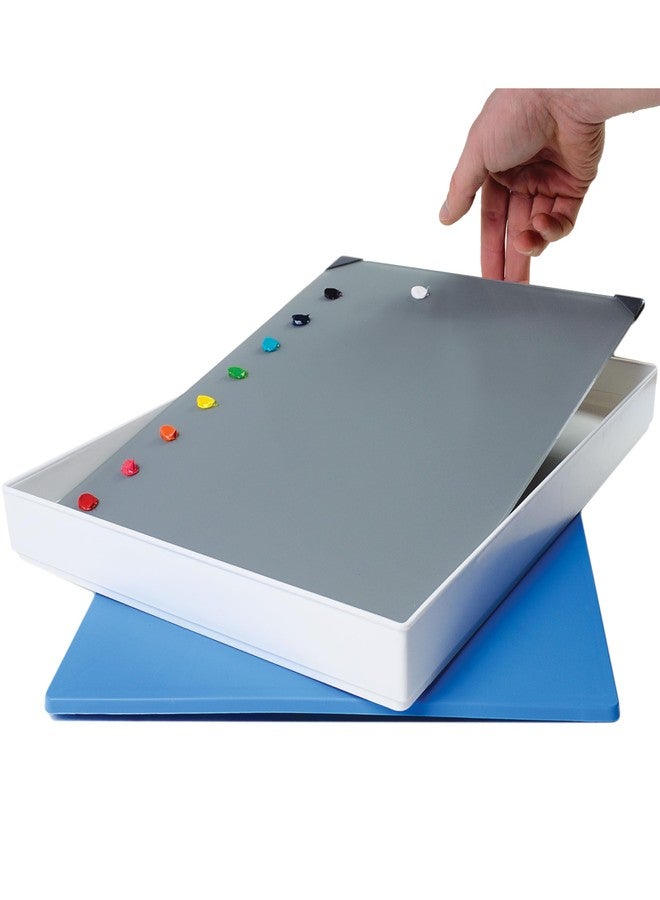 New Wave POSH Glass Arist Palette & Masterson Artist Palette Seal 12"X16" Set, Tempered Glass Palette + Airtight Seal, Keep Oil Paint Fresh, Preserve Paint, Transport Safely, Made in USA - Image 1