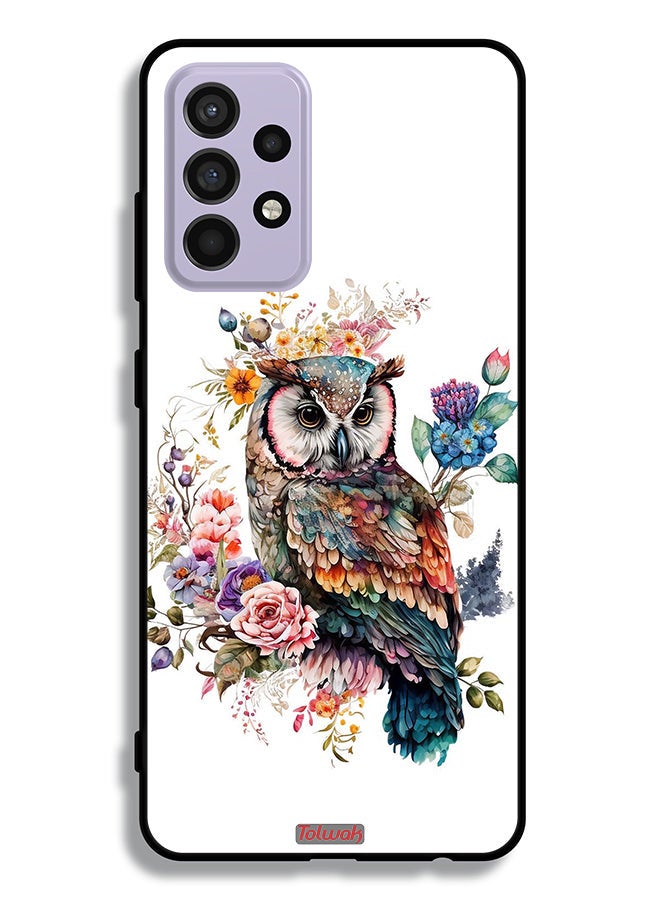 Tolwak Samsung Galaxy A52 4G Protective Case Cover Owl Abstract Art - Image 1