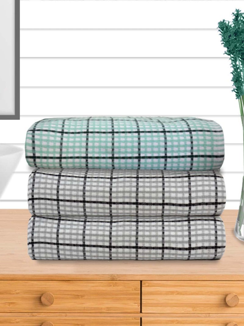 Athom Living Premium Bath Towel 75 x 150 cm Pack of 3 Waffle Towel,Ultra Absorbent, Quick Dry, and Durable - Ideal for Spa, Gym, and Everyday Use Cotton Towel, Multi Color - Image 3
