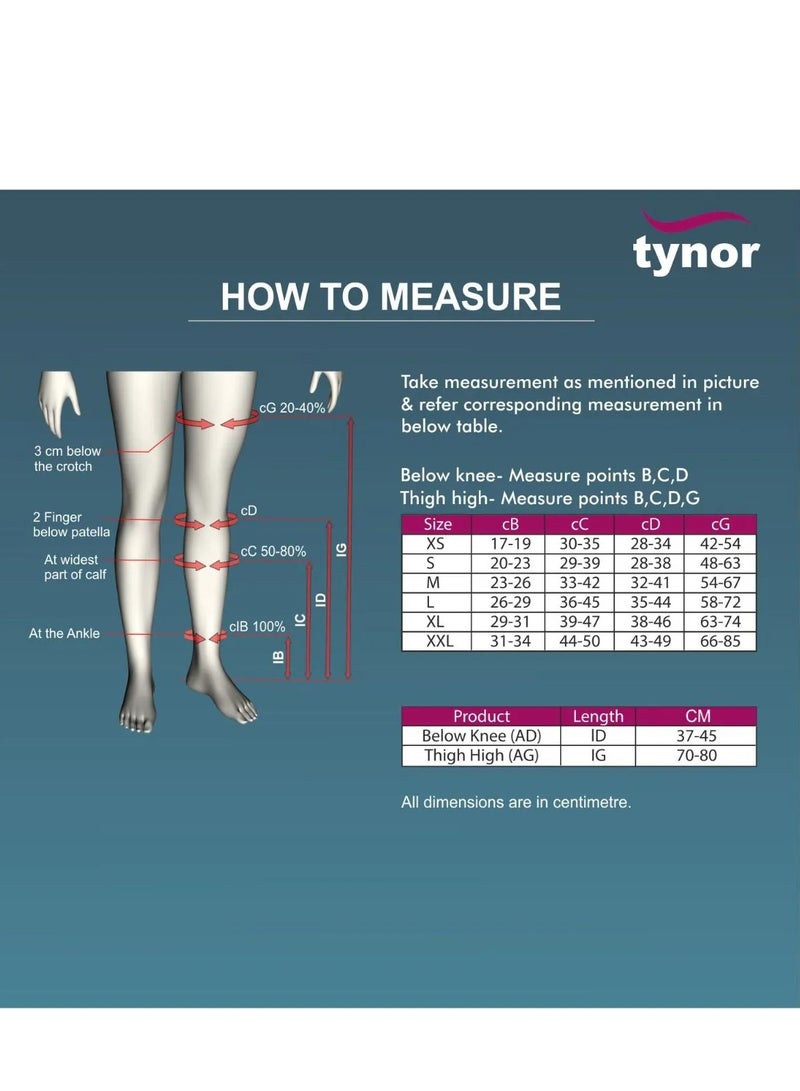 تاينور جوارب ضغط طبية للركبة من الفئة 2 (زوج) I-67 - Image 4