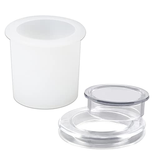 SAVITA SAVITA 2pcs Patio Table Umbrella Hole Ring and Cap Set, Translucent Table Umbrella Hole Plug Silicone Umbrella Hole  - Image 1
