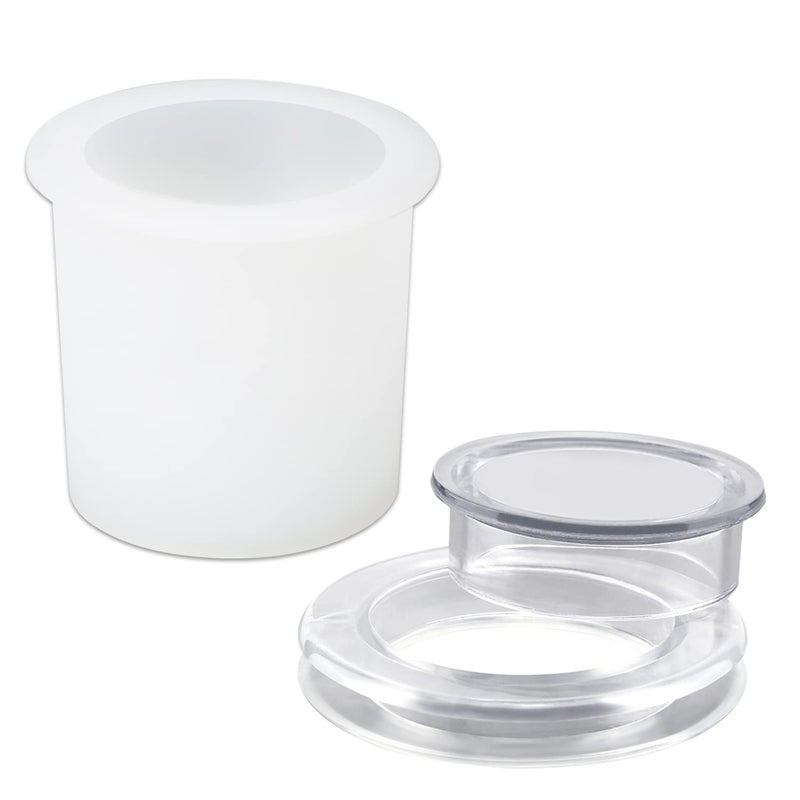 SAVITA SAVITA 2pcs Patio Table Umbrella Hole Ring and Cap Set, Translucent Table Umbrella Hole Plug Silicone Umbrella Hole  - Image 2