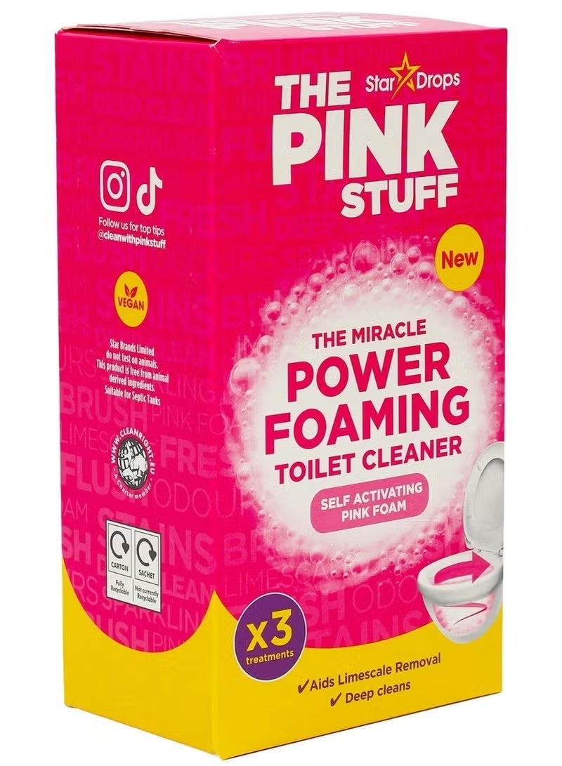 THE PINK STUFF Miracle Foaming Toilet Cleaner – Deep Cleaning, Stain & Limescale Removal, Fresh Scent – 100g - Image 3
