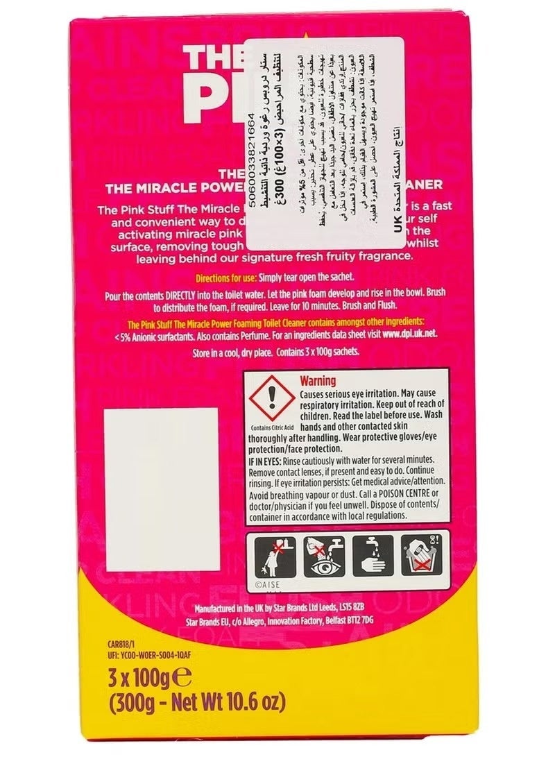 THE PINK STUFF Miracle Foaming Toilet Cleaner – Deep Cleaning, Stain & Limescale Removal, Fresh Scent – 100g - Image 4