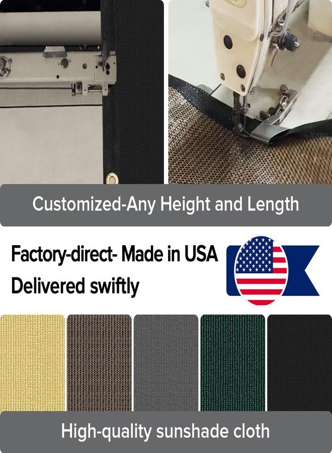 Cisvio 5ftx50ft Fence Privacy Screen Heavy Duty 170 GSM Windscreen & Dustproof Fabric Privacy Screen Covering Mesh Fencing for Outdoor Patio, Balcony, Pool Deck, Black - Image 2